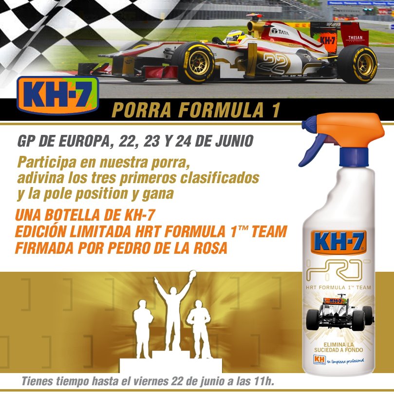 Participa en la porra Fórmula 1 de KH-7 Sport!